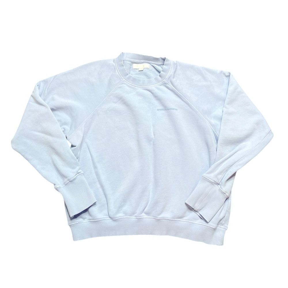 Spiritual Gangster Women's Blue Eternal Optimist Pullover Sweater Size Large - Picture 5 of 10